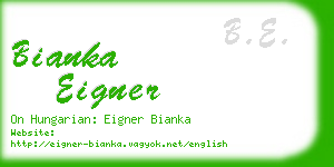 bianka eigner business card